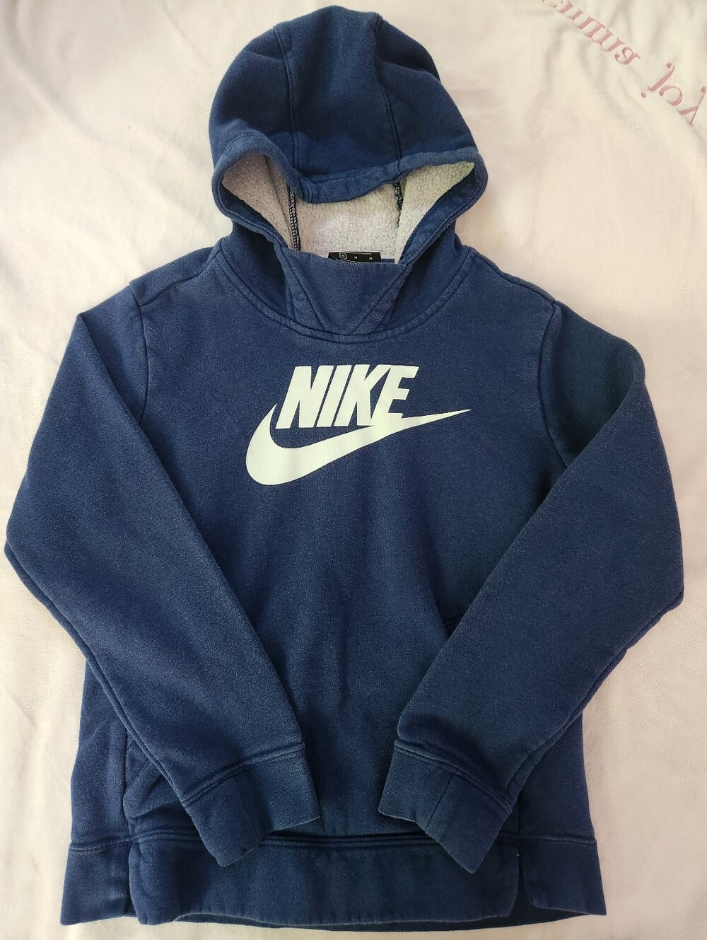 Nike Blue Swoosh Logo Hooded Sweatshirt